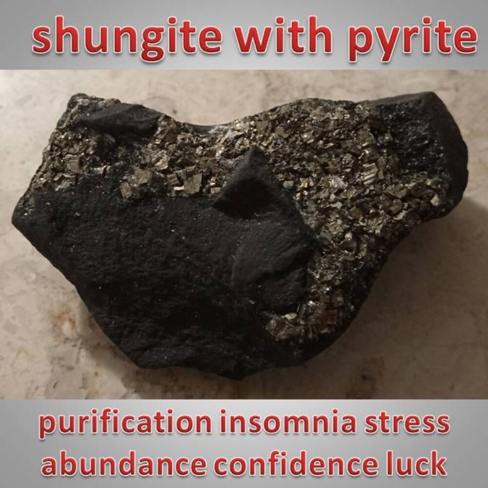 #4 Shungite with pyrite chunk crystal rock